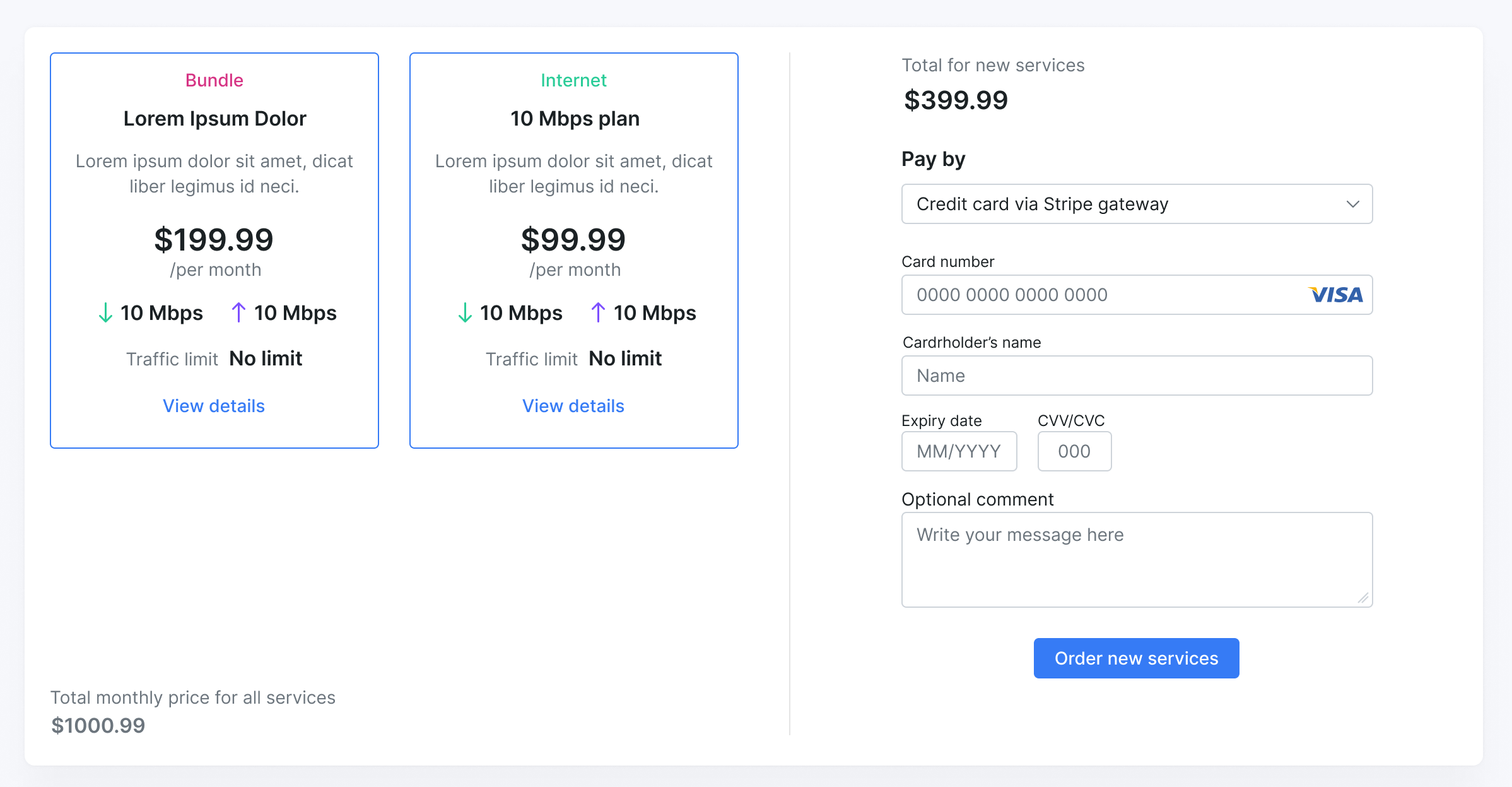 Service Checkout feature in Splynx