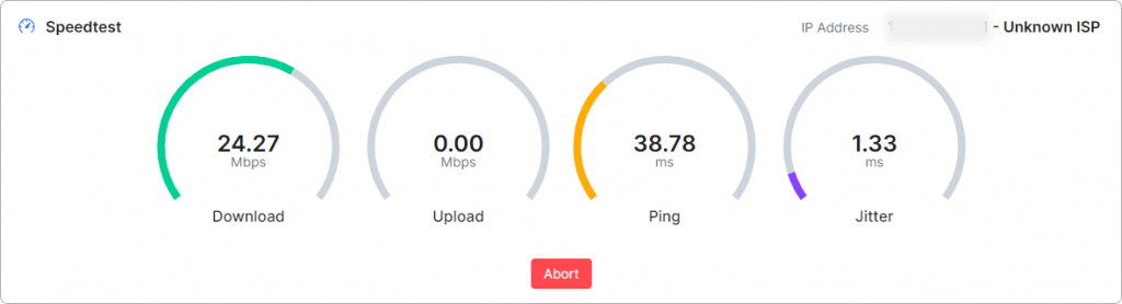 Speed test add-on | Splynx customer portal