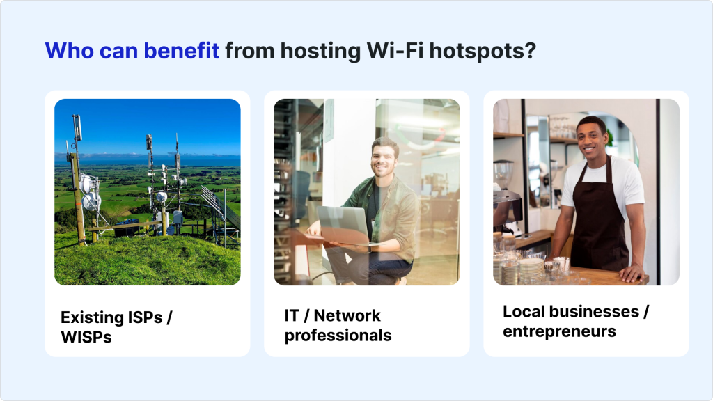 Who can benefit from hosting hotspot services