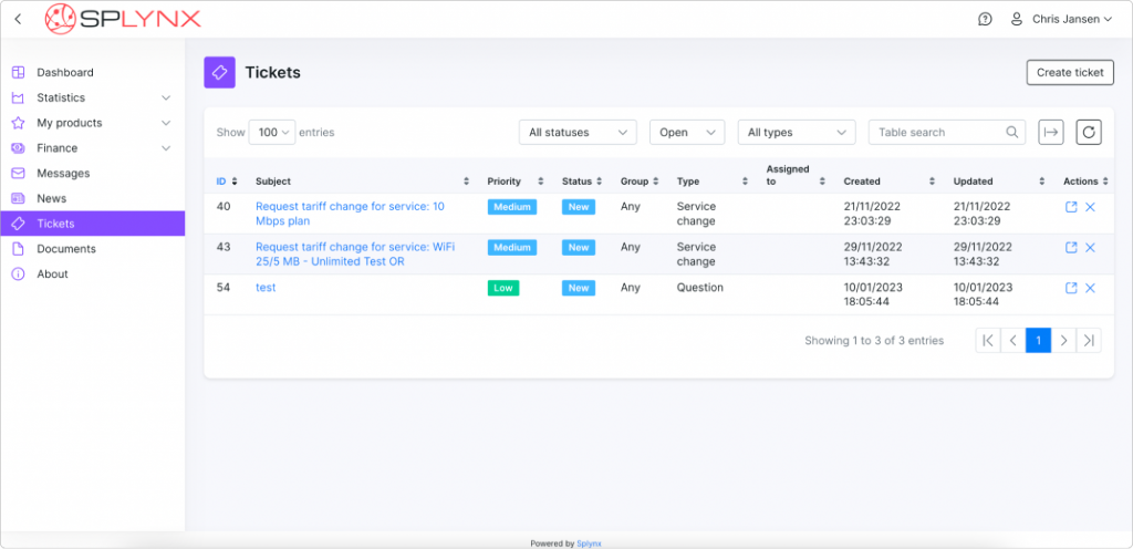 Splynx Customer Portal Overview