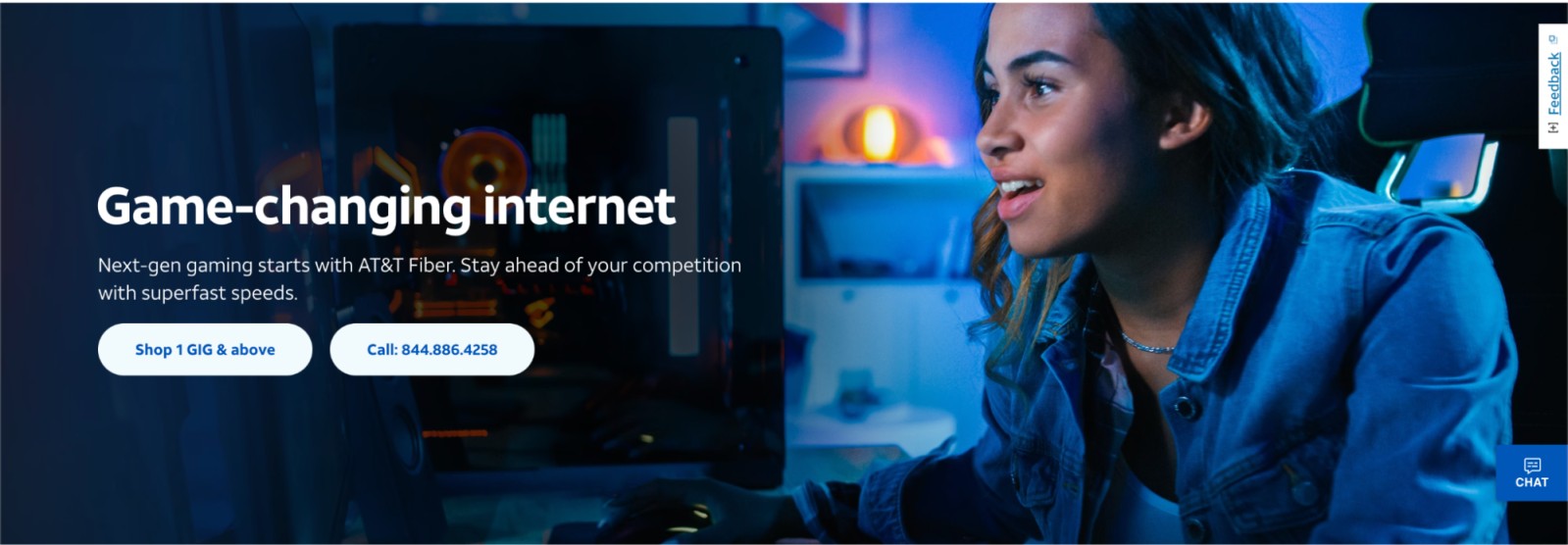 Game Changing AT&T homepage