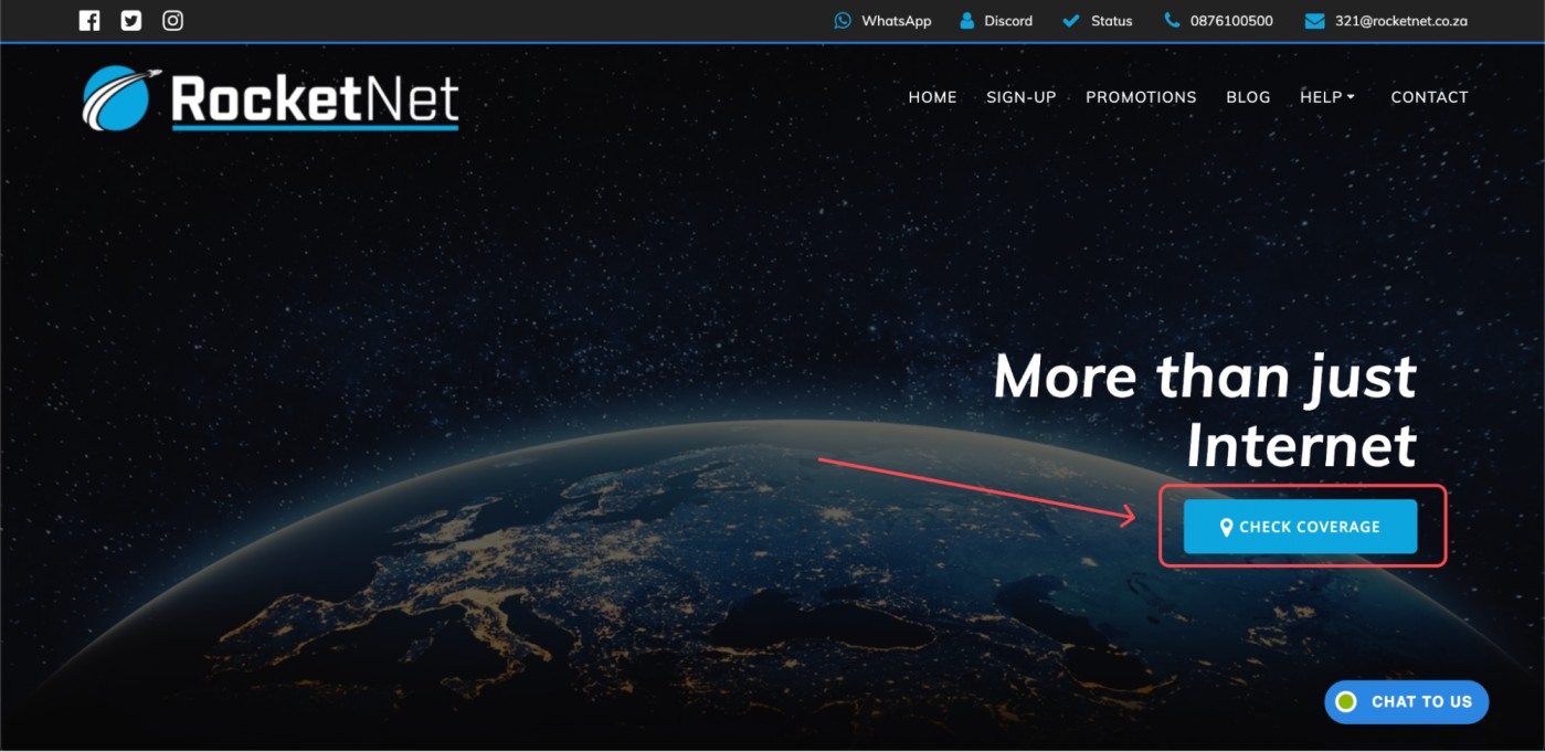 Rocket Net Homepage
