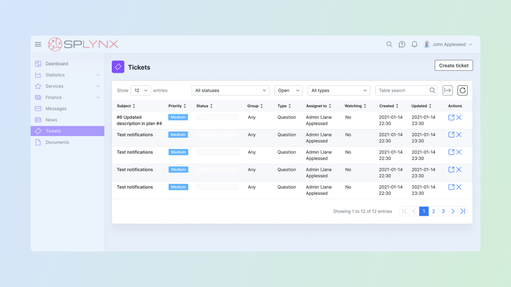 Customer Portal Tickets