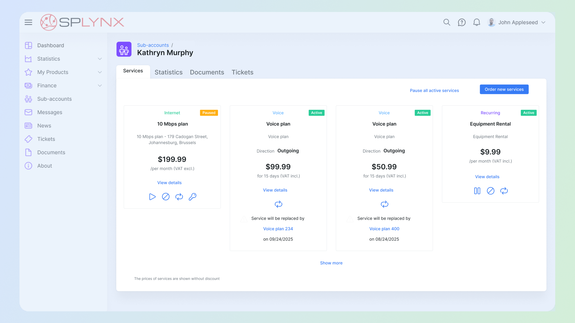 Splynx Customer Portal