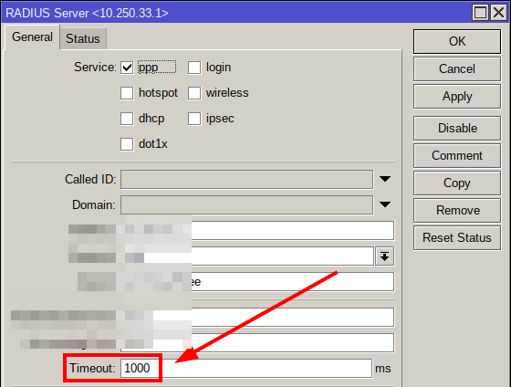 client timeout setting