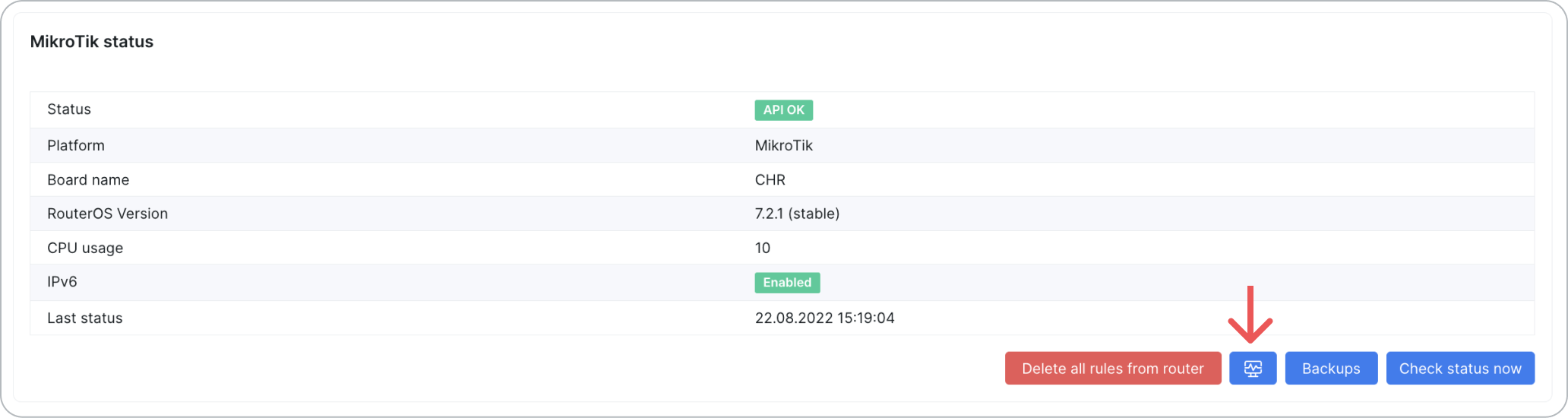 Mikrotik router ping