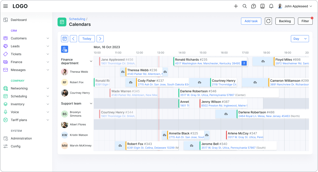 New scheduling calendar