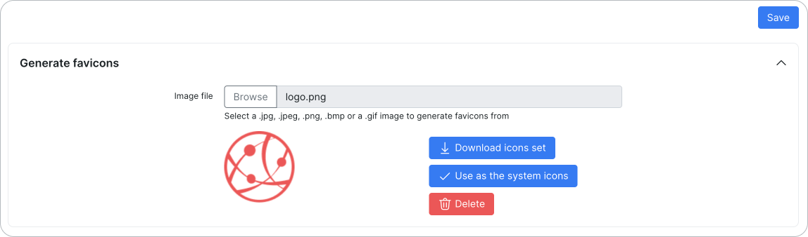 Generate favicons in Splynx