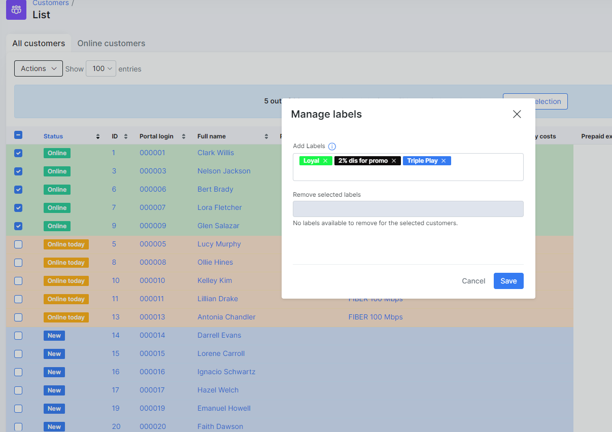 How WISPs can simultaneously tag multiple customers with different tags to easily manage them
