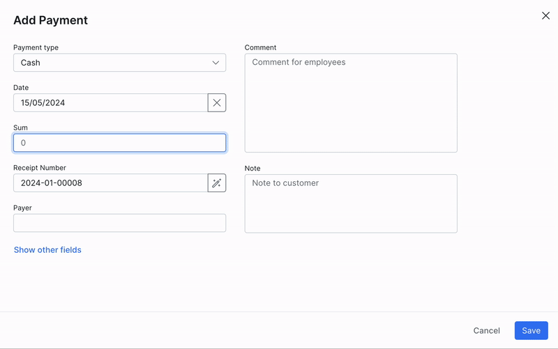 Add negative payment as refund