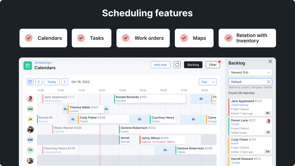 Scheduling Features