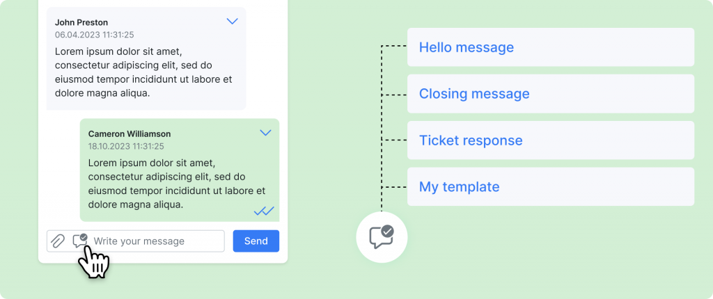 Pre-approved templates in Splynx