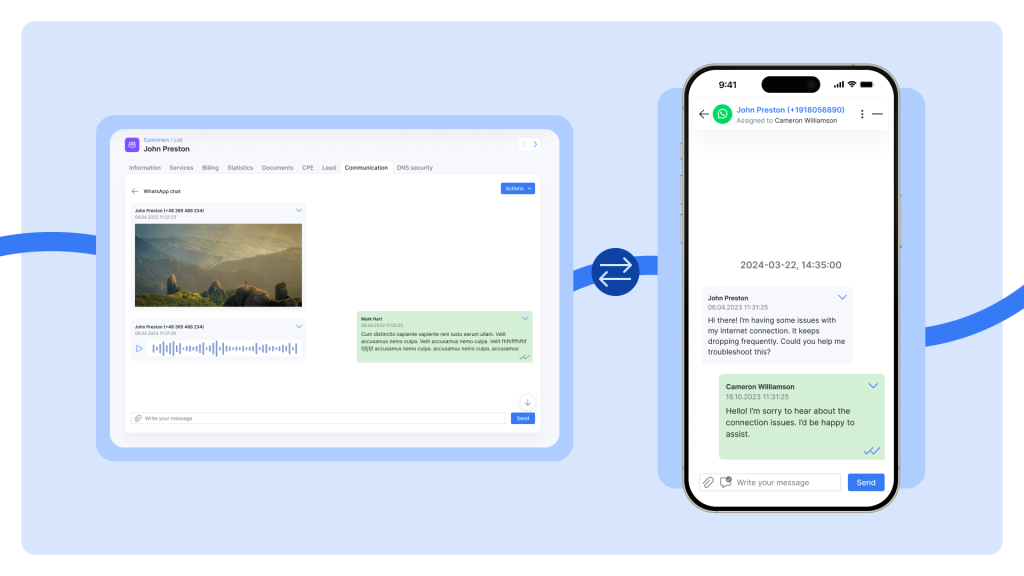 WhatsApp Business-Splynx integration for advanced communication and customer service