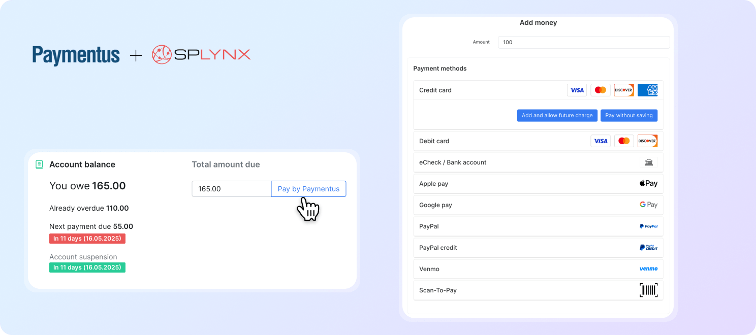 Paymentus & Splynx Payment Options